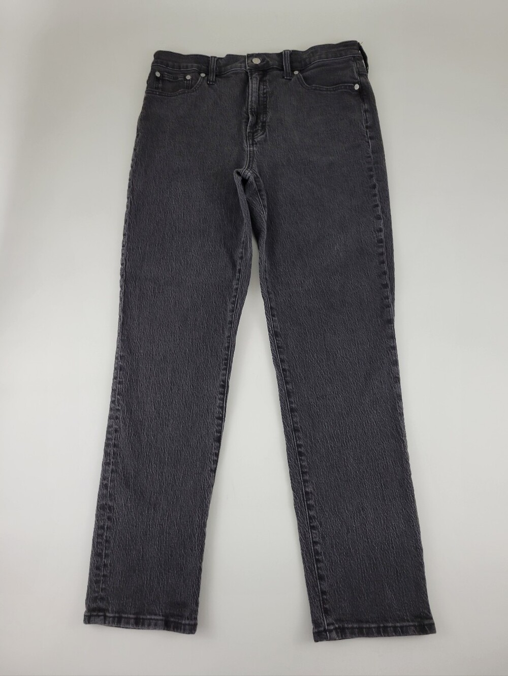 Madewell The Perfect Vintage Straight-Leg Jeans in Washed Black